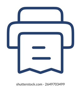 Icono de impresora ilustración plana esquema logo