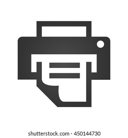 Printer icon. Printer flat logo isolated on a white background. Vector illustration.