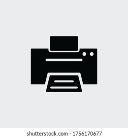 Printer icon flat style illustration