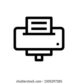 printer icon in flat style isolated. Vector Symbol illustration.