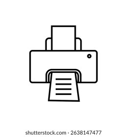 Printer icon flat style isolated. Vector