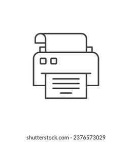 Printer icon in flat style. Office machine vector illustration on isolated background. Printout sign business concept.