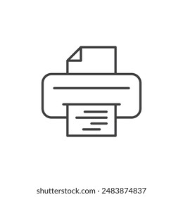 Printer icon in flat style. Office machine vector illustration on isolated background. Printout sign business concept.