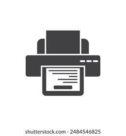 Printer icon in flat style. Office machine vector illustration on isolated background. Printout sign business concept.