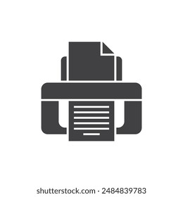 Printer icon in flat style. Office machine vector illustration on isolated background. Printout sign business concept.