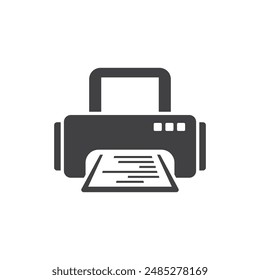 Printer icon in flat style. Office machine vector illustration on isolated background. Printout sign business concept.