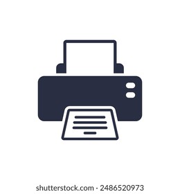 Printer icon in flat style. Office machine vector illustration on isolated background. Printout sign business concept.