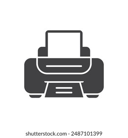 Printer icon in flat style. Office machine vector illustration on isolated background. Printout sign business concept.