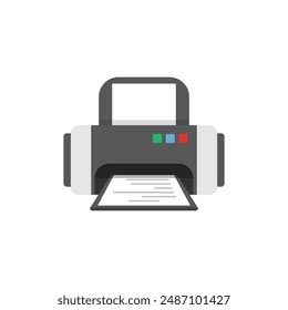 Printer icon in flat style. Office machine vector illustration on isolated background. Printout sign business concept.