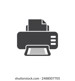 Printer icon in flat style. Office machine vector illustration on isolated background. Printout sign business concept.