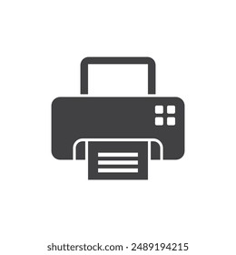 Printer icon in flat style. Office machine vector illustration on isolated background. Printout sign business concept.