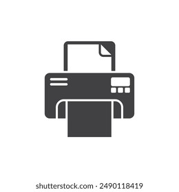 Printer icon in flat style. Office machine vector illustration on isolated background. Printout sign business concept.