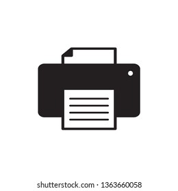 Printer icon flat trendy