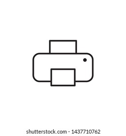 Printer Icon Flat Vector Illustration