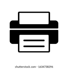 Printer icon flat vector illustration