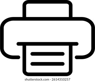 Printer icon flat vector illustration