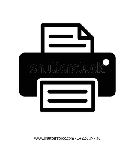 Printer icon flat vector illustration design isolated on white background