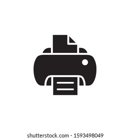 printer icon, glyph style design