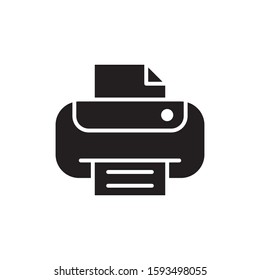 printer icon, glyph style design