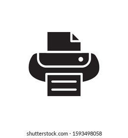 printer icon, glyph style design