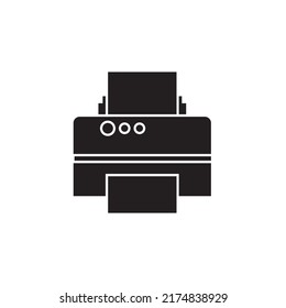 printer icon glyph style design. printer vector illustration. isolate on white background.