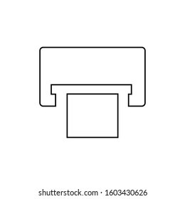 Printer icon. Graphic design equipment symbol. Logo design element