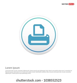 Printer icon Hexa White Background icon template