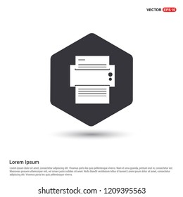 Printer icon Hexa White Background icon template - Free vector icon