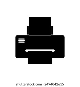 Printer icon illustrated on background