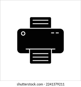 Icono de impresora. estilo de icono de glifo. icono relacionado con la tecnología. Diseño de vector simple editable