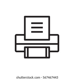 printer icon illustration isolated vector sign symbol