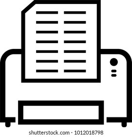 Printer Icon, Ink Jet, Laser Printer Vector Art Illustration