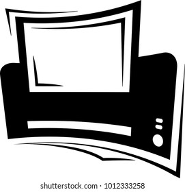 Printer Icon, Ink Jet, Laser Printer Vector Art Illustration