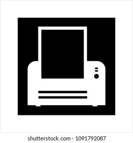 Printer Icon, Ink Jet, Laser Printer Vector Art Illustration