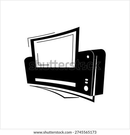 Printer Icon, Ink Jet, Laser Printer Vector Art Illustration