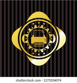 printer icon inside shiny emblem