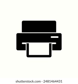 Druckersymbol, isoliertes schwarzes Symboldesign Benutzeroberfläche