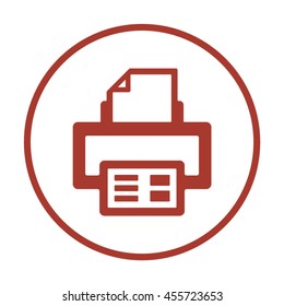 Printer    icon,  isolated. Flat  design.