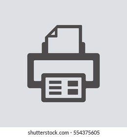 Printer   icon, isolated. Flat  design. 