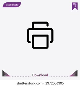 Printer icon isolated on grey background.Premium symbol for website design, mobile application, logo, ui.Modern, simple, isolated, flat best quality icon for web site designs or mobile apps.