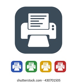 Printer Icon Isolated on White Background.vector illustration icon