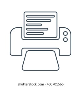 Printer Icon Isolated on White Background.vector illustration icon