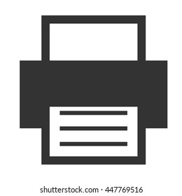 Printer icon isolated on a white background. Vector illustration.