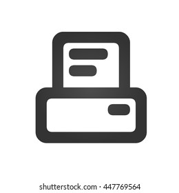 Printer icon isolated on a white background. Vector illustration.
