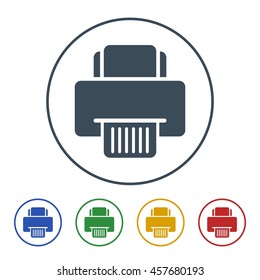 Printer icon isolated on white background 