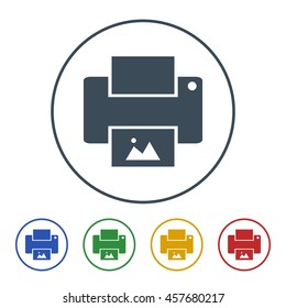 Printer icon isolated on white background 