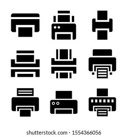 icono de impresora símbolo de signo aislado ilustración vectorial - Colección de iconos vectoriales de estilo negro de alta calidad
