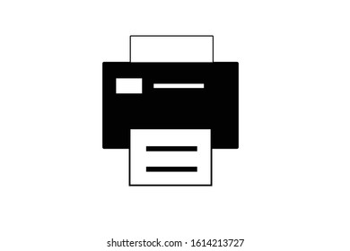 printer icon isolated sign symbol vector illustration 