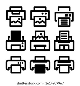 printer icon isolated sign symbol vector illustration - Collection of high quality black style vector icons
