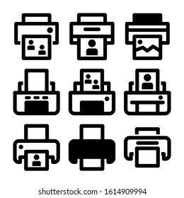 printer icon isolated sign symbol vector illustration - Collection of high quality black style vector icons
